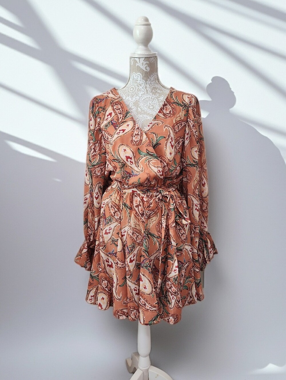 Flying Tomato IT ALL BEGINS WITH LOVE WOVEN MINI DRESS M